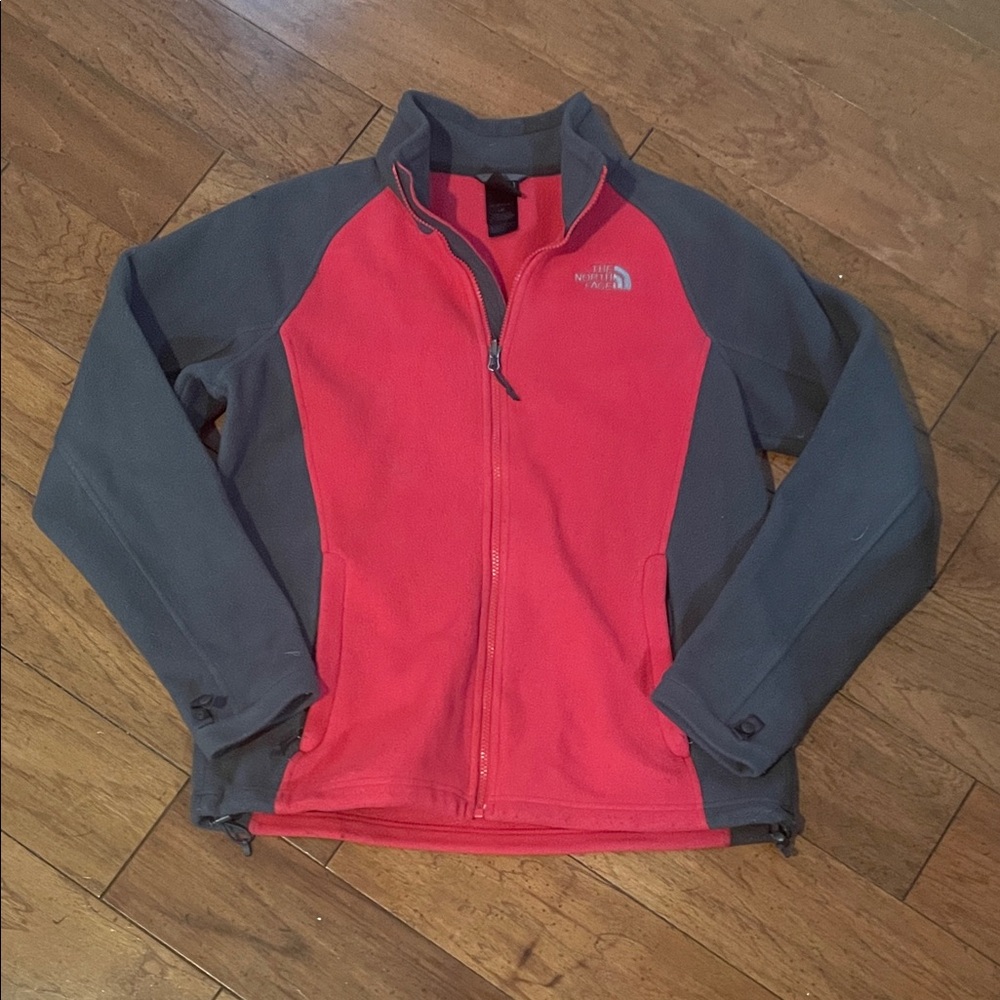The North Face Khumba Women’s Coral and Gray Fleece Jacket